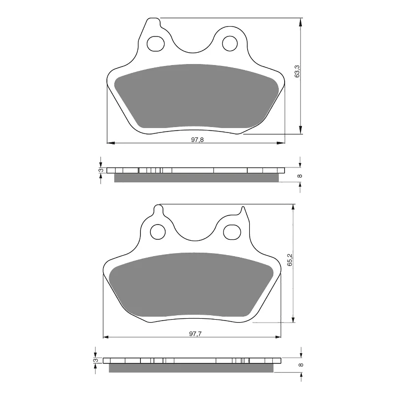 GOLDfren Brake Pads - S3 Sintered Sports (PBPH379)