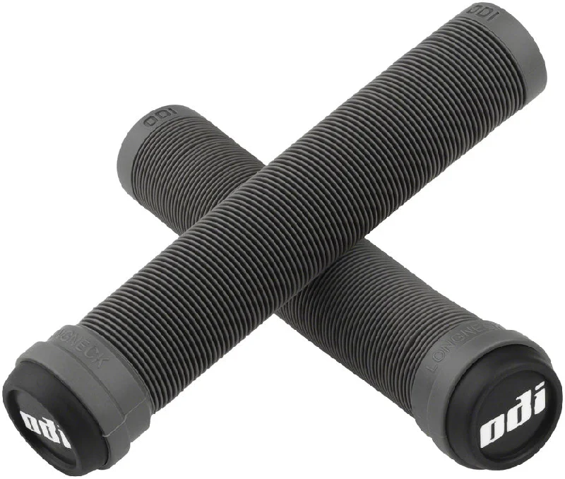 aluminum plain bicycle grips-ODI SOFT X-LONGNECK GRIPS - GRAPHITE 160MM