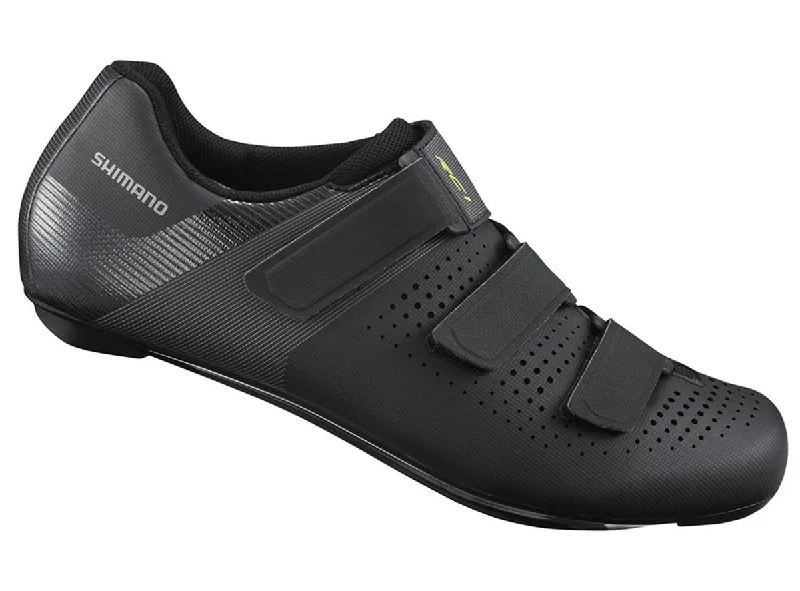 cycling clothing with tough pads-Shimano RC100 Road Shoe - Black - 2021