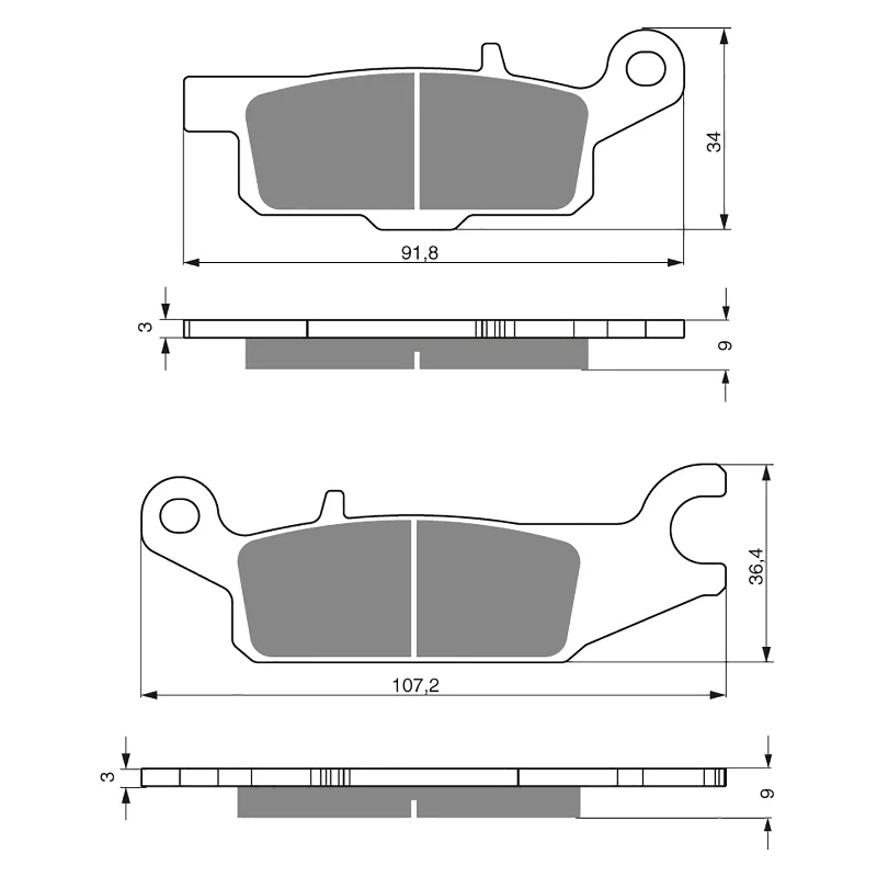 GOLDfren Brake Pads - K5 Off-Road Racing (PBPR387)