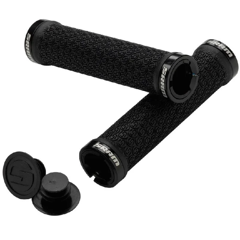 patterned training bicycle grips-SRAM Locking Grips - Black