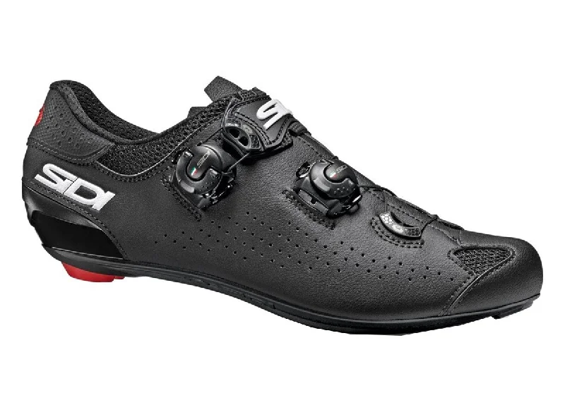 cycling clothing with soft comfort-Sidi Genius 10 Road Shoe - Black-Black