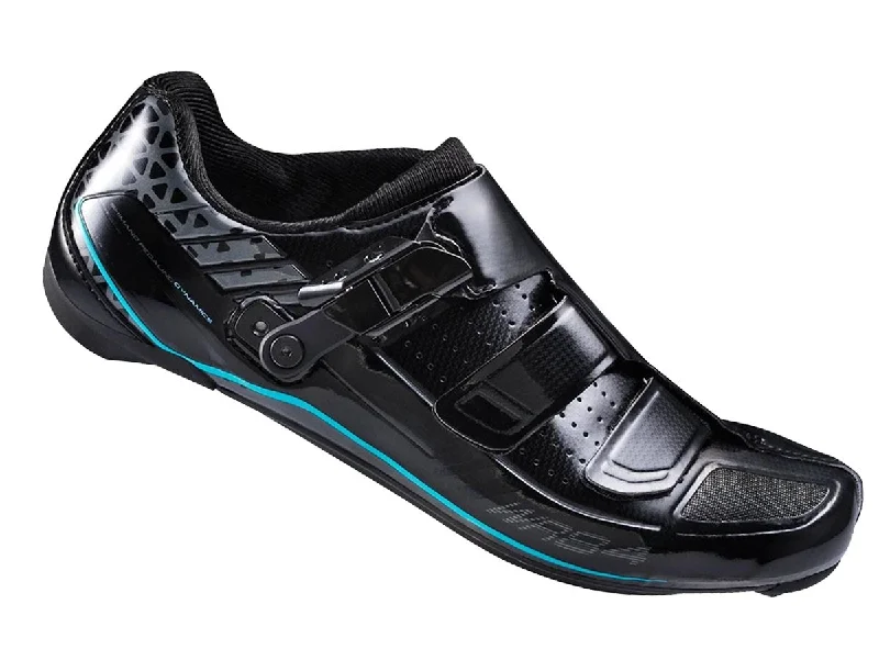 cycling clothing with relaxed fit-Shimano WR84L Road Shoe - Womens - Black