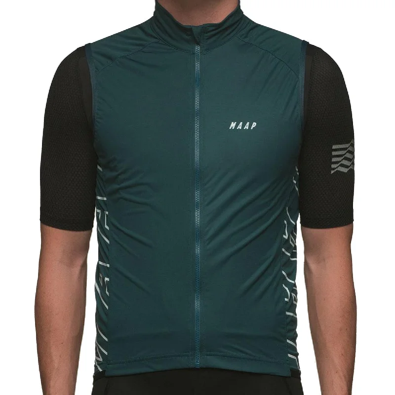 cycling clothing with steady grip-Gilet Maap Outline - Verde