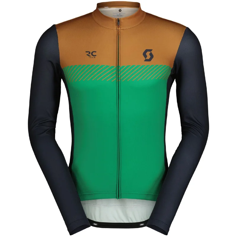 cycling clothing with warm lock-Maglia maniche lunghe Scott RC Team - Marrone verde