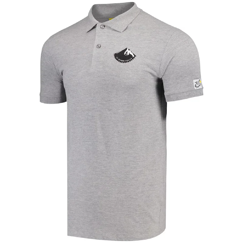 cycling clothing with funky designs-Polo Tour de France Logo Graphic - Grigio