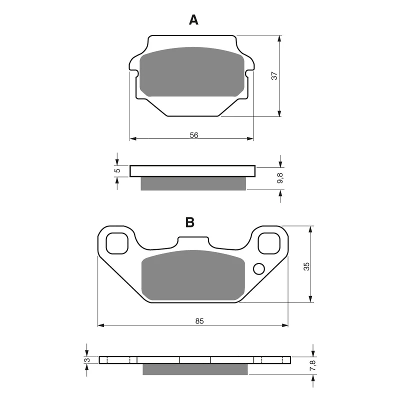 GOLDfren Brake Pads - K5 Off-Road Racing (PBPR102)