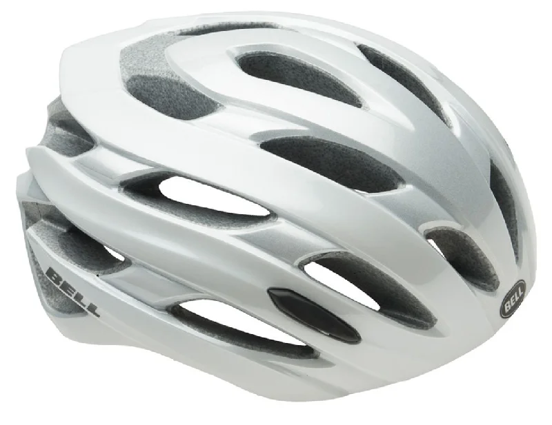 Bicycle helmet credit option-Bell Event Road Cycling Helmet - White-Silver Roadblock