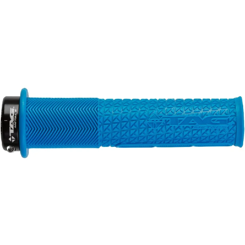 twist-resistant youth bicycle grips-TAG Metals T1 Braap Grips - Blue