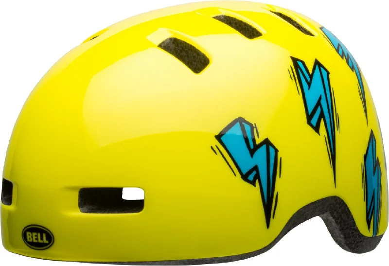 Bicycle helmet tracking number-Bell Lil Ripper Child Helmet - Hi Viz-Blue Bolt - 2020