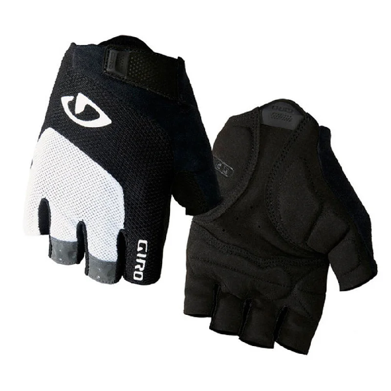 cycling clothing for velocity biking-Guanti Giro Bravo Gel - Bianco nero