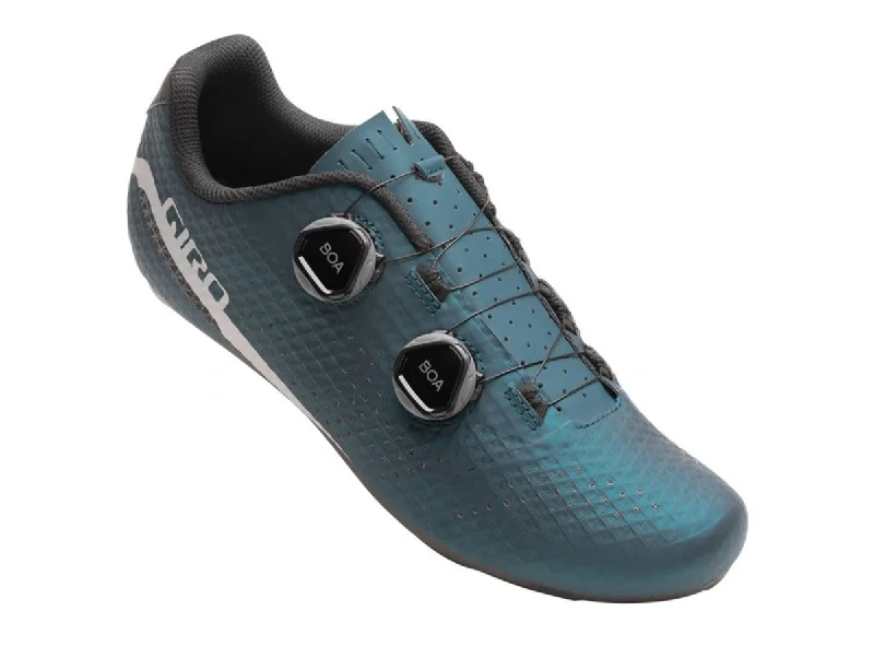 cycling clothing with heat layers-Giro Regime Road Shoe - Harbor Blue Ano