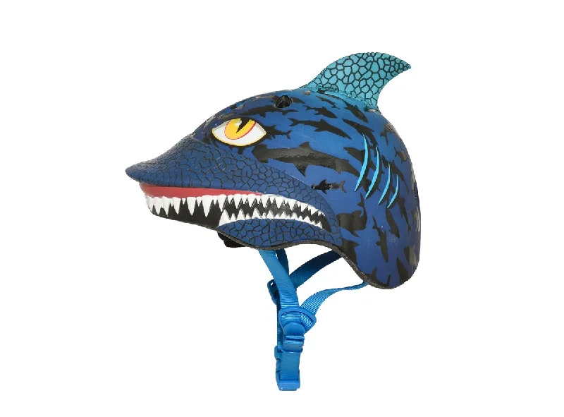 Bicycle helmet flat tire kit-C.Preme Raskullz Child Safety Helmet - 5 Plus - Shark Jaws-Blue