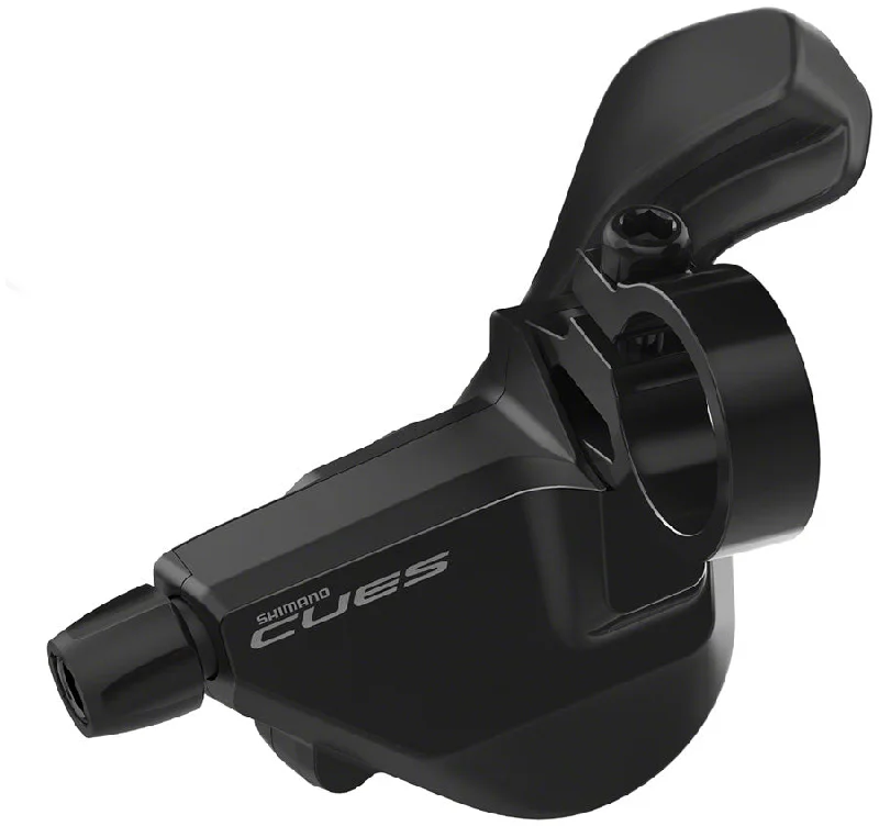 BMX bike pedal toe clips-Shimano CUES SL-U6000-L Shifter - Left 2-Speed Rapidfire Plus Mono Black