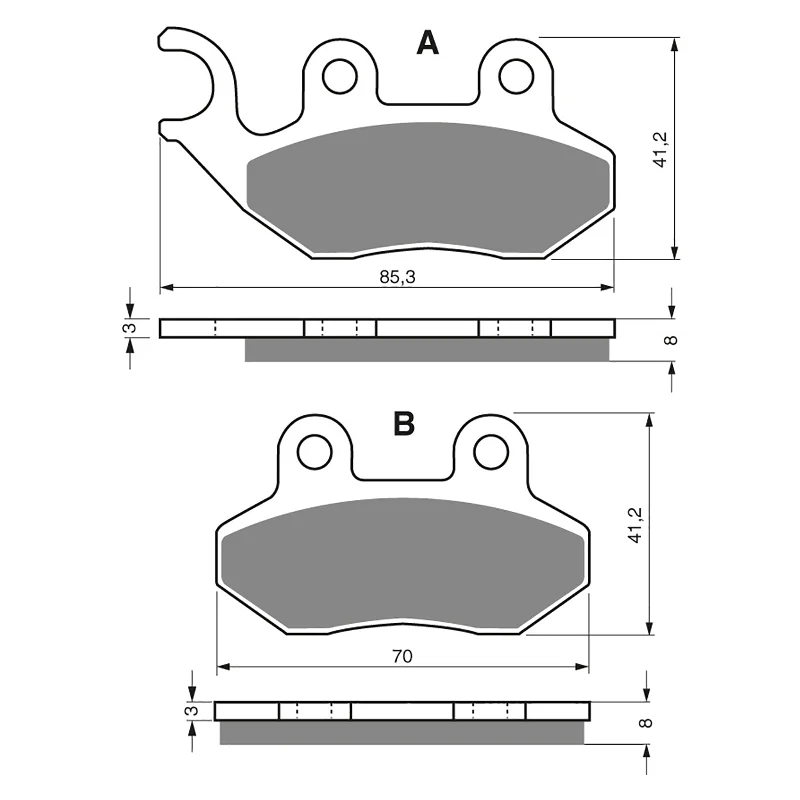 GOLDfren Brake Pads - S3 Sintered Sports (PBPH250)