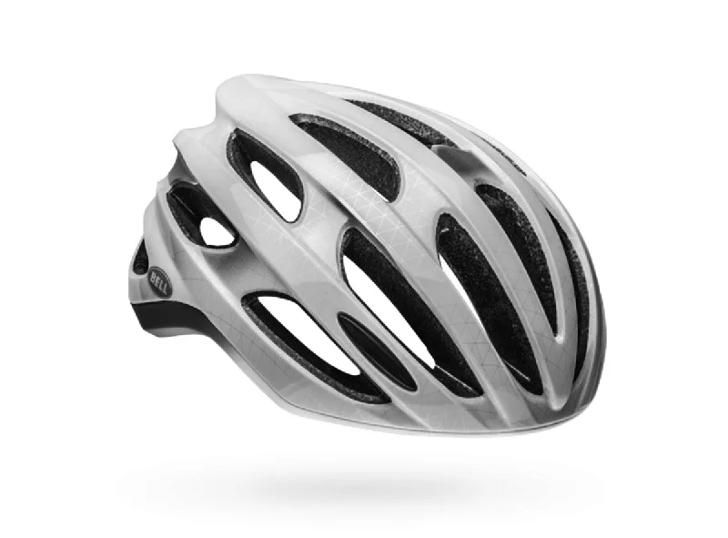 Bicycle helmet dirt roads-Bell Formula Road Helmet - Matt White-Silver