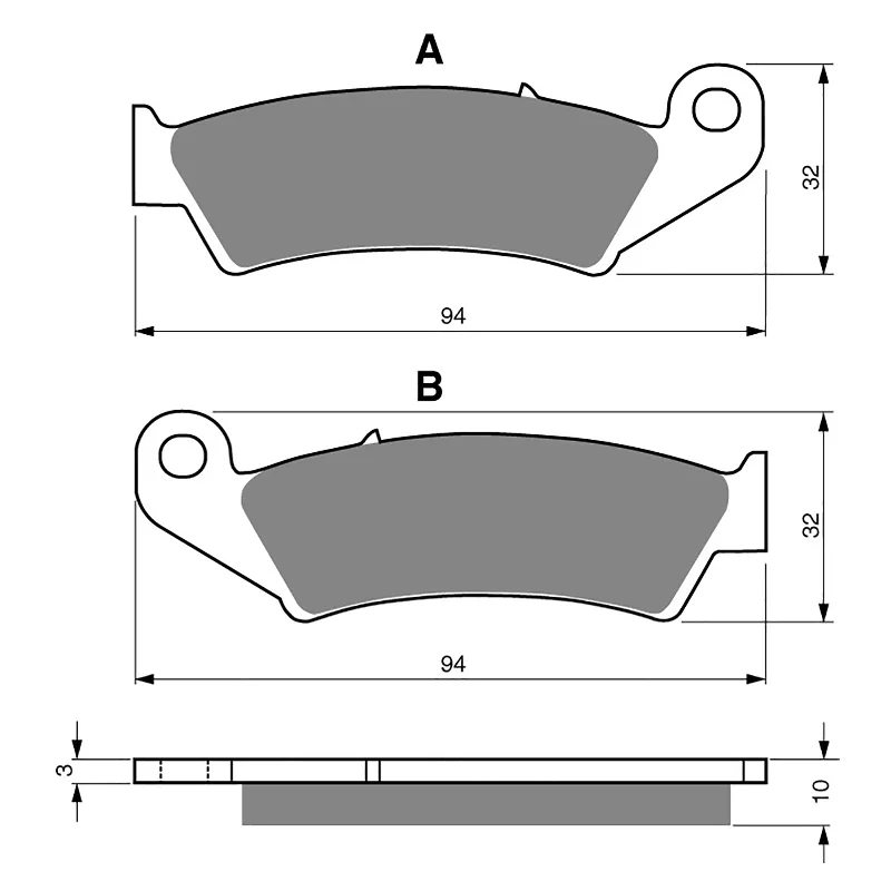 GOLDfren Brake Pads - S3 Sintered Sports (PBPH49)