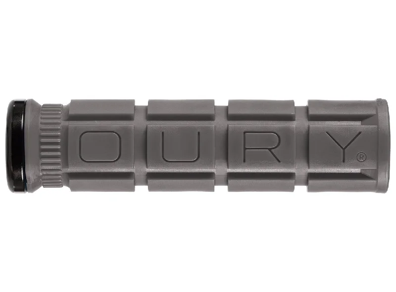 compact bike grips-Oury V2 Single-Sided Lock-On Grips - Graphite