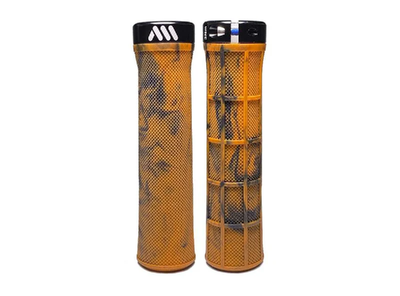 torque-resistant bicycle grips-AMS Berm Lock-On Grip - Orange Camo