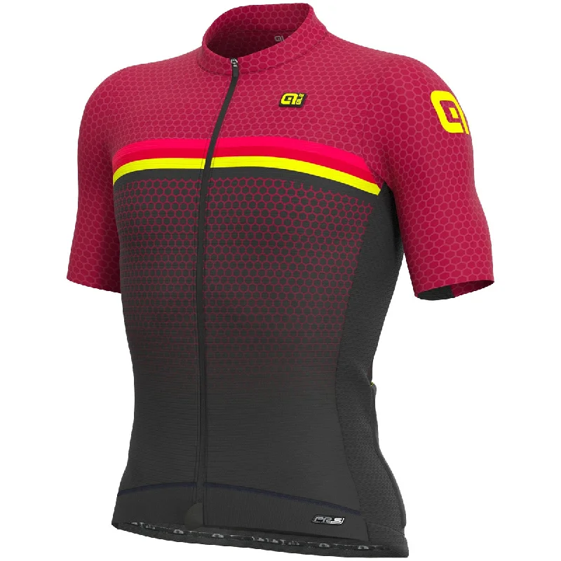 cycling clothing with wild prints-Maglia Ale PR-S Bridge - Bordeaux