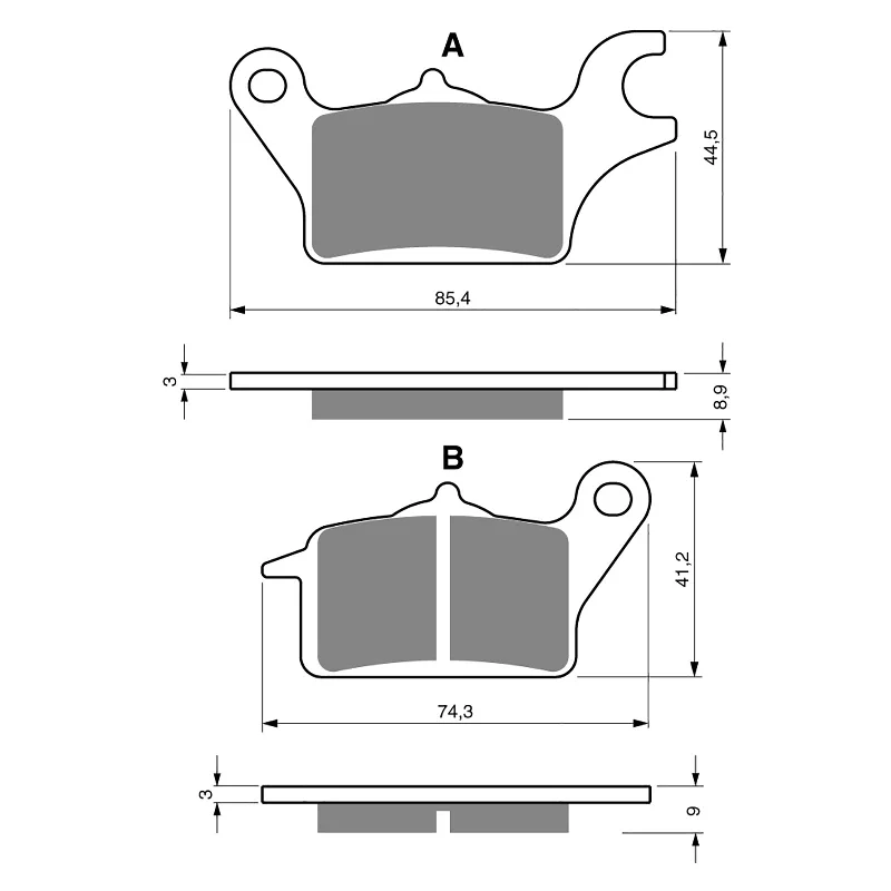 GOLDfren Brake Pads - S3 Sintered Sports (PBP482)