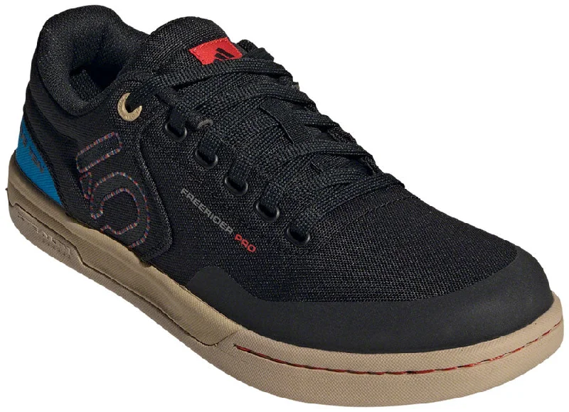 cycling clothing with warm lock-Five Ten Five Ten Freerider Pro Canvas Flat Shoe - Men's, Core Black/Carbon/Pulse Lime