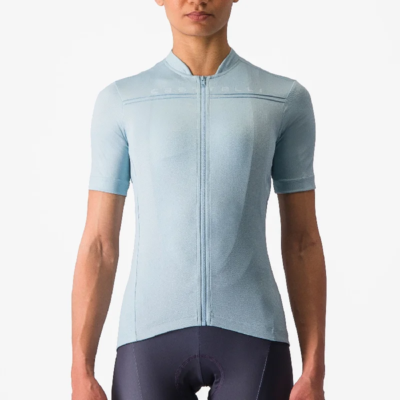 cycling clothing with swift dry-Maglia donna Castelli Anima 4 - Azzurro chiaro