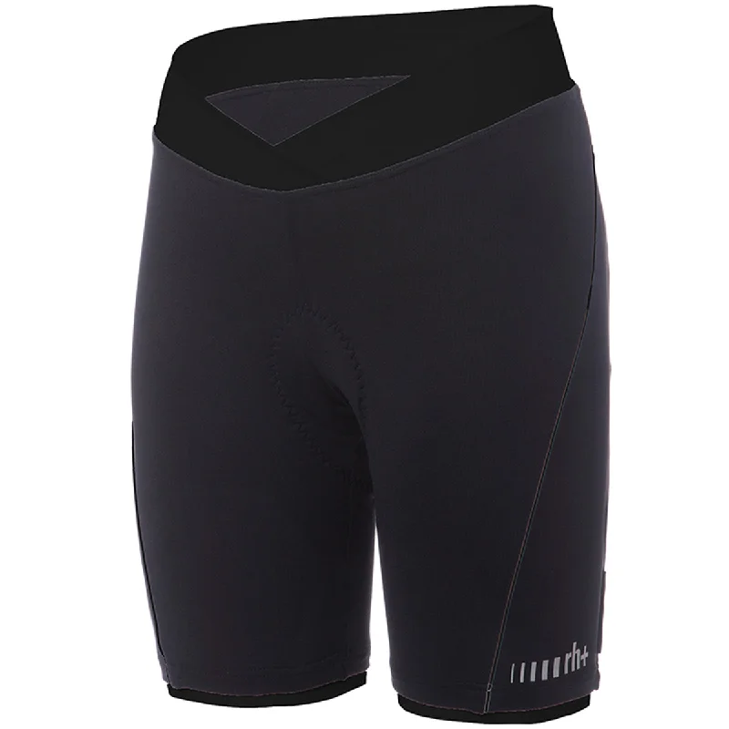 cycling clothing with soft fit-Pantaloncini donna Rh+ Pista - Nero reflex