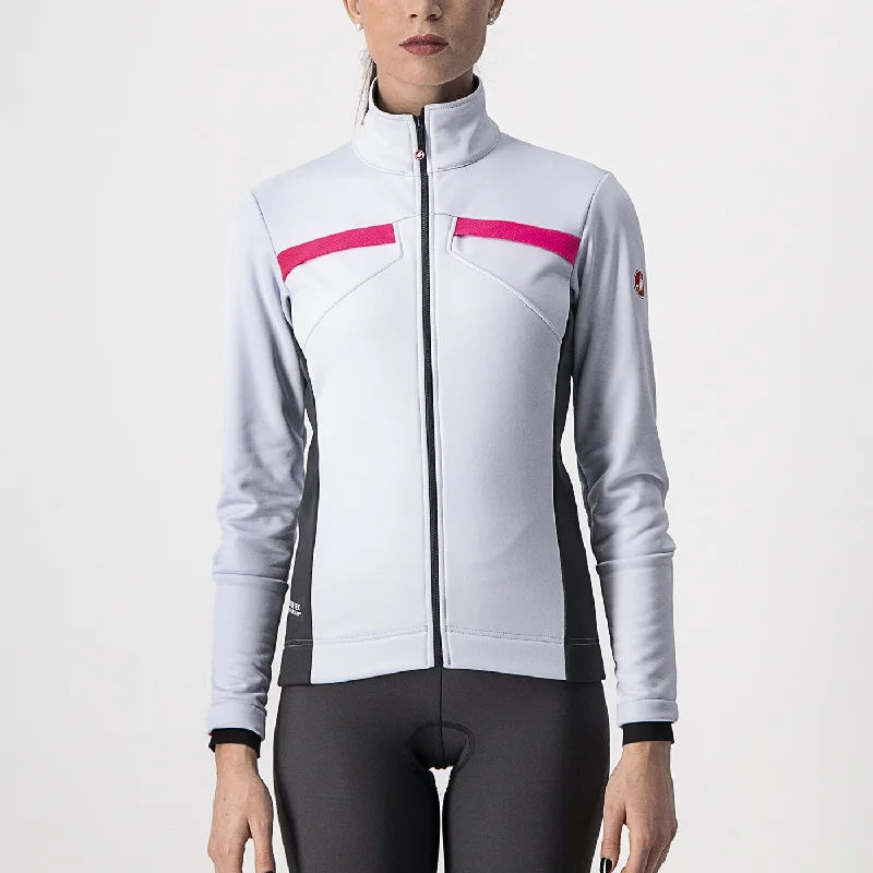 cycling clothing with deep hues-Giacca Donna Castelli Dinamica - Grigio Rosa