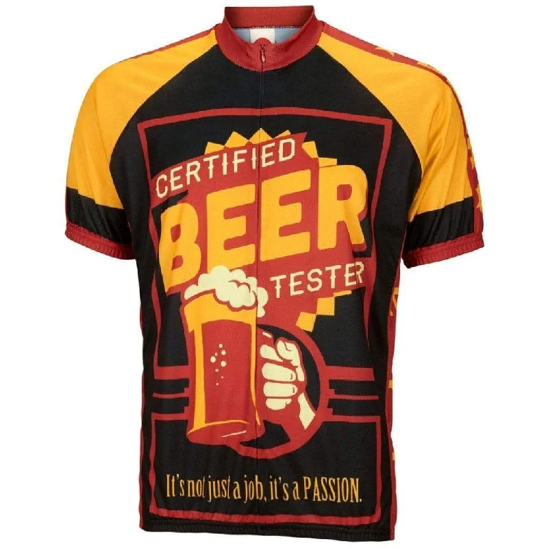 cycling clothing with rear pockets-Men's Beer Tester Road Bike Jersey