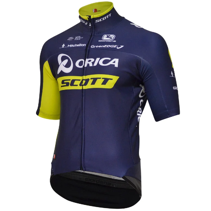 cycling clothing with plush comfort-Maglia Giordana Rain FRC Pro Printed Orica Scott