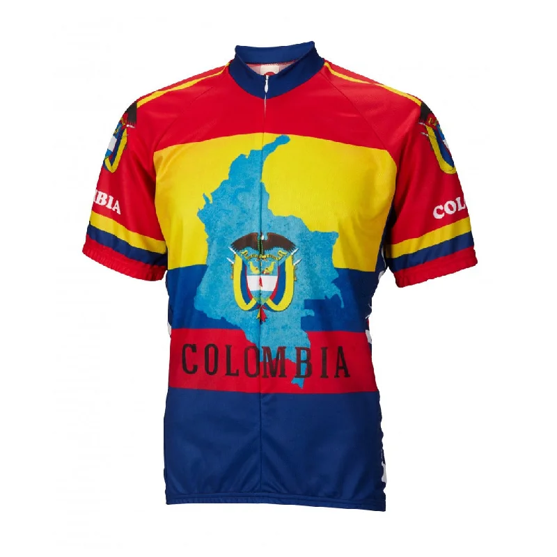 cycling clothing with neon accents-Men's Colombia Road Bike Jersey