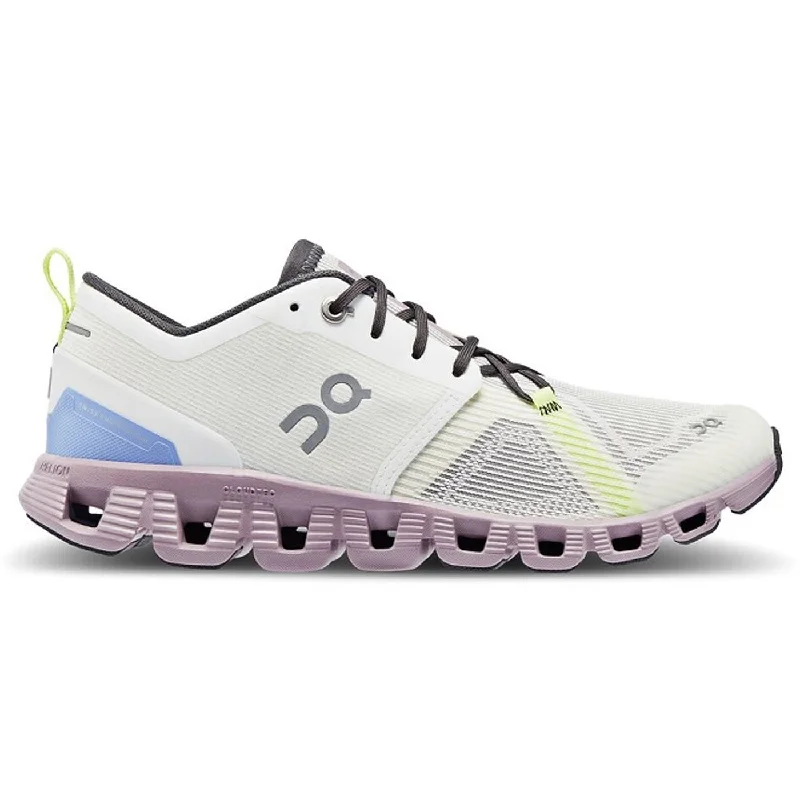 cycling clothing for multi-sport use-Scarpe donna On Cloud X 3 Shift - Bianco viola